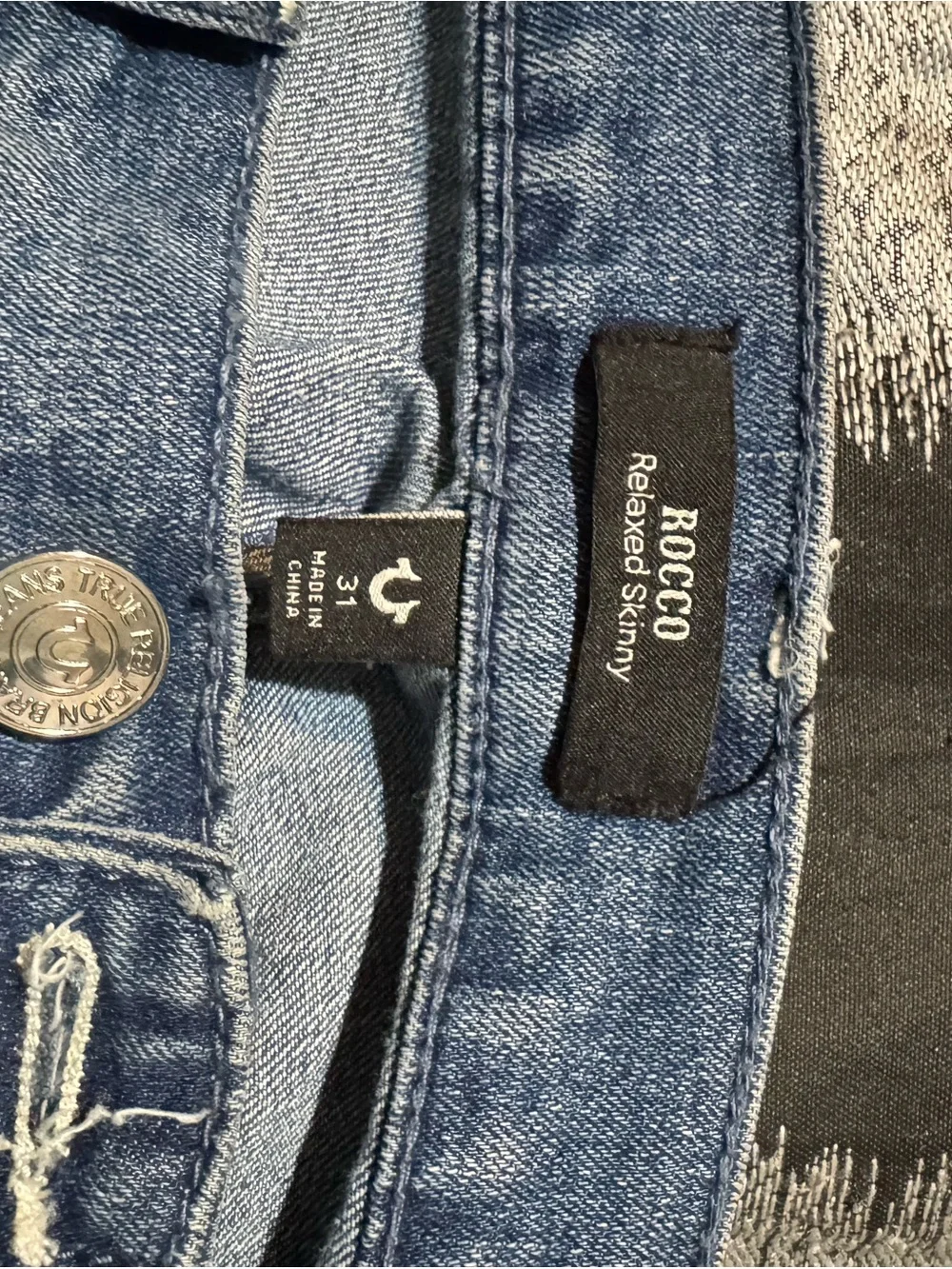True Religion Men’s Blue Relaxed Skinny Rocco Chinos